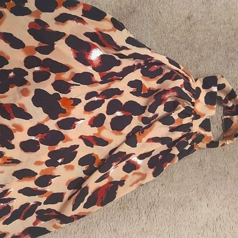 Cheetah print blouse/ halter top